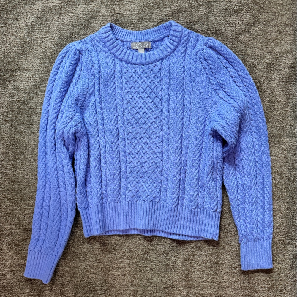 J. Crew Cropped Cable Knit Sweater